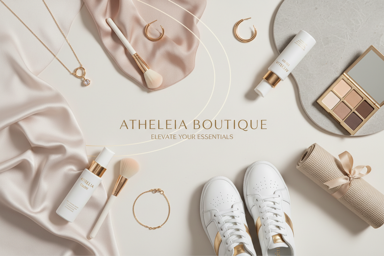 Bannière élégante sport beauté bijoux